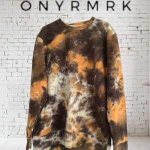 ONYRMRK 🐬 Tie-Dye Sweatshirt - Brown and Orange